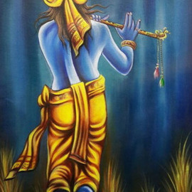 Manish Vaishnav: 'painting krishna radha', 2021 Acrylic Painting, Religious. Artist Description: Beautifully hand painted on canvas with acrylic colorsKrishna painting on canvas with acrylic colors. beautifully hand painted modern art painting for wall decoration. . . This is my original concept and creation. handcrafted acrylic painting on canvas. High quality materials with museum quality visuals. The theme and title are ...