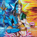 shiva shakti paintings By Manish Vaishnav