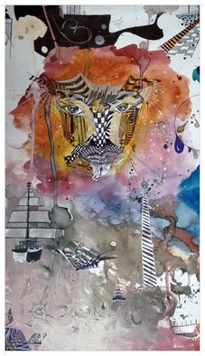 Manish Kumar: 'POP ART', 2015 Other, Pop. Artist Description:  Amazing Art Poster colour, fabric colour and sparlesEvery sheet ...