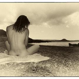 Manolis Tsantakis: 'On the beach', 2010 Black and White Photograph, nudes. 