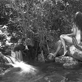 Manolis Tsantakis: 'The river', 1993 Black and White Photograph, nudes. 