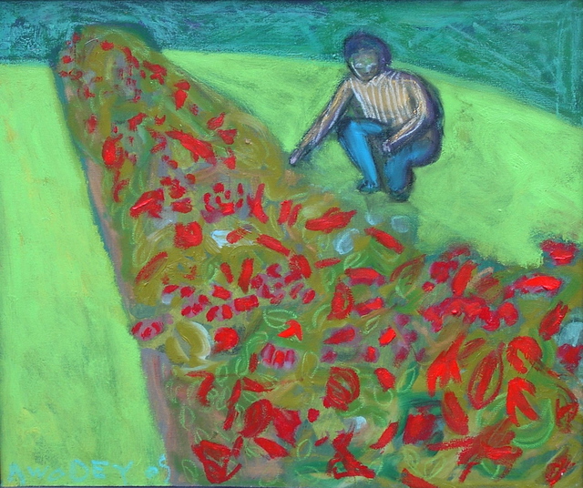 Marc Awodey  'Gardener', created in 2005, Original Painting Oil.