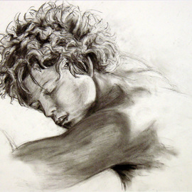 Quinn Peterson: 'Sleepin Nancy', 2000 Charcoal Drawing, Representational. Artist Description:  Quinn Kent PetersonProfessional ArtistOnline Art Portfolio :  www. marcepanq. com ...