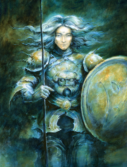 Nikolay Marci  'Indigo Warrior', created in 2009, Original Painting Oil.