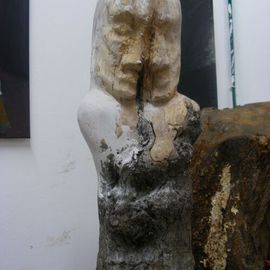 Marcin Biesek: 'She and he', 2010 Wood Sculpture, Spiritual. 