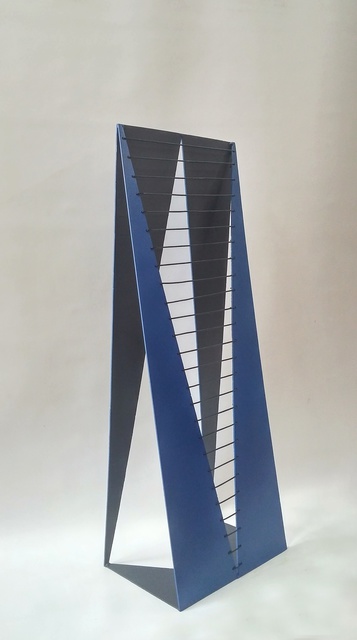 Marcio Faria  'Gabo Bicor Blue', created in 2016, Original Sculpture Steel.
