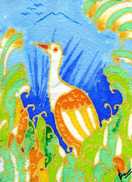 Setyo Mardiyantoro  'Bird On Landscape 2', created in 2011, Original Drawing Other.