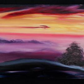 Maren Tober: 'Valley of dreams', 2003 Oil Painting, Landscape. Artist Description:     landscape, sky, seascape, sunscape, maren tober, paintings, original artwork    ...