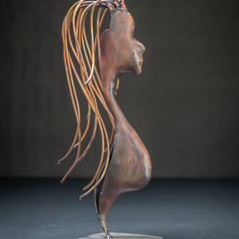 Stephen Maresco: 'ladies copper silouette', 2020 Other Sculpture, Beauty. Artist Description: Hand made three dimensional silhouette made from Copper with burnt copper finish. ...