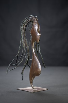 Stephen Maresco: 'ladies steel silouiette', 2020 Steel Sculpture, Beauty. Hand made three dimensional silhouette made from steel. Patina color:  antique black ...