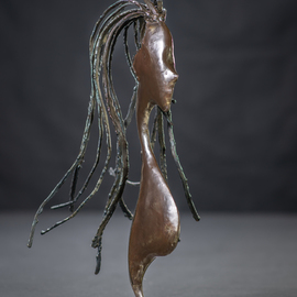 Stephen Maresco: 'ladies steel silouiette', 2020 Steel Sculpture, Beauty. Artist Description: Hand made three dimensional silhouette made from steel. Patina color:  antique black ...