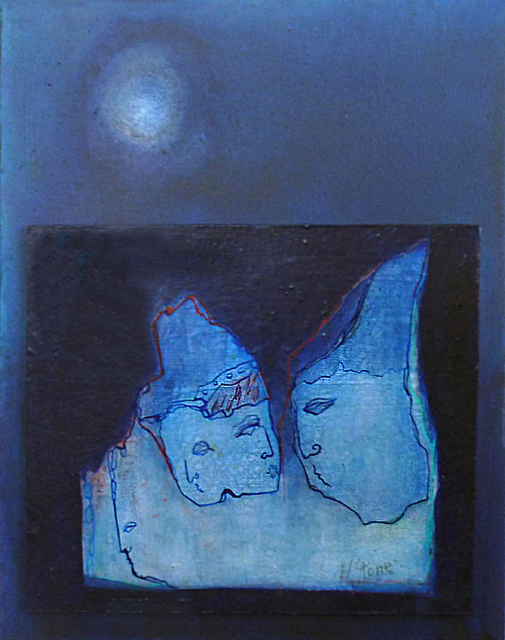 Margaret Stone  'Night Gathering', created in 2016, Original Painting Oil.