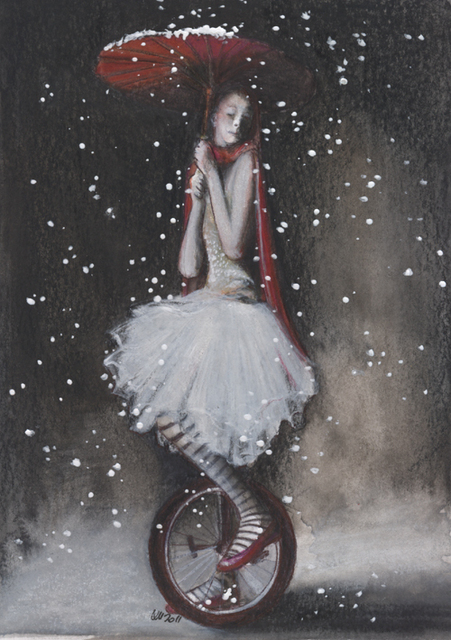 Artist Venczak Marianna. 'Advent' Artwork Image, Created in 2011, Original Watercolor. #art #artist