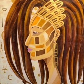 Marina Voronkova: 'priestess of love', 2018 Oil Painting, Fantasy. Artist Description: Fantasy on the theme of Ancient Egypt. ...