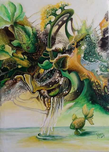 Mariana  Oros  'Pestisorul Si Ulcica', created in 2019, Original Painting Oil.