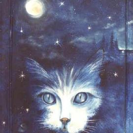Marilyn Itrat: 'El gato en la noche', 2002 Acrylic Painting, Animals. 