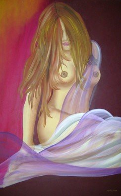 Marilze Abreu: 'Dama do Veu', 2008 Oil Painting, Undecided. 