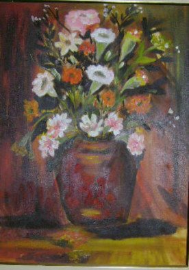 Marilze Abreu: 'flores campo', 2008 Oil Painting, Undecided. 