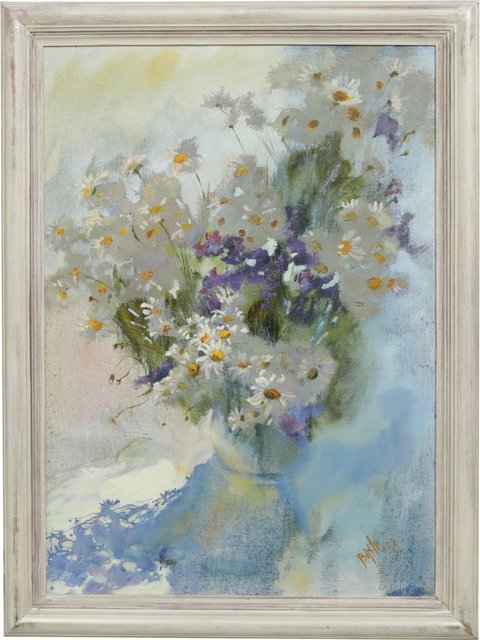 Marina Berezina  'Daisies', created in 2018, Original Painting Oil.
