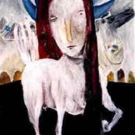 Marina Toshich: 'Mesiah', 1999 Acrylic Painting, Fantasy. 
