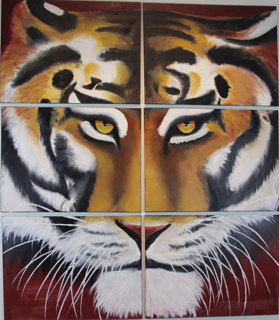 Artist Marina Wootton. 'Tiger' Artwork Image, Created in 2017, Original Painting Oil. #art #artist
