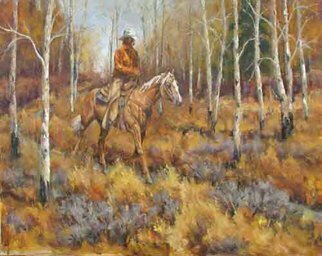Donny Marincic: 'Long Trot', 2013 Oil Painting, Western.  cowboys, western, western art, horses, cattle drive  ...