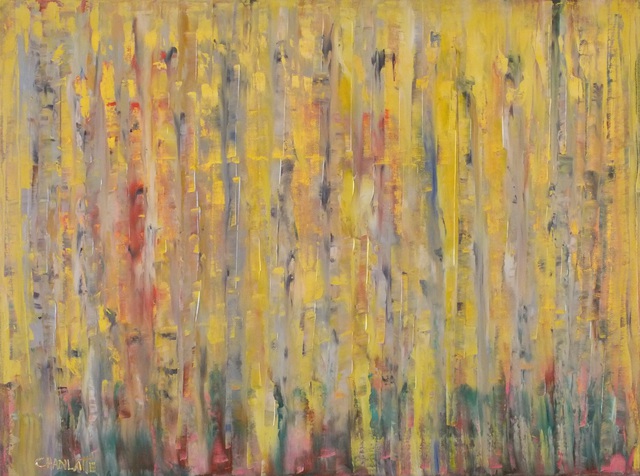 Marino Chanlatte  'Abstract Aspen Trees', created in 2016, Original Pastel Oil.