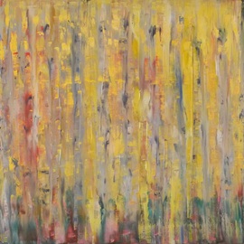 Marino Chanlatte Artwork Abstract Aspen Trees, 2016 Oil Painting, Abstract Landscape
