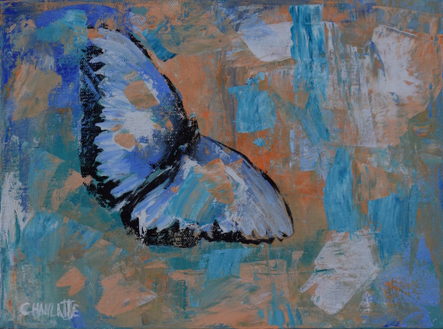 Marino Chanlatte  'Butterfly 2', created in 2016, Original Pastel Oil.