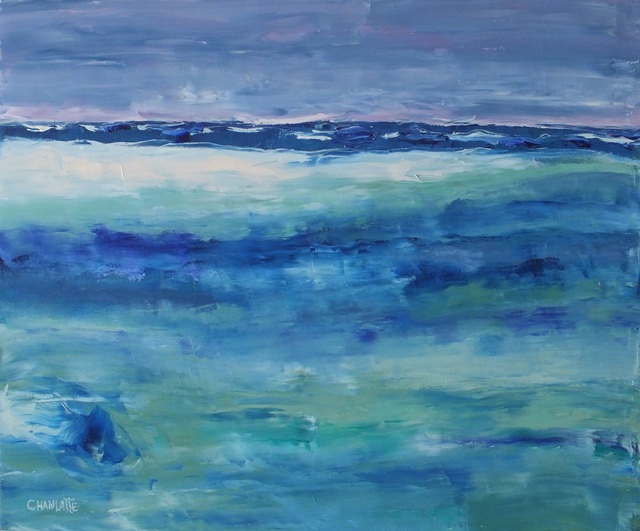 Marino Chanlatte  'Key Arena Waters 2', created in 2015, Original Pastel Oil.