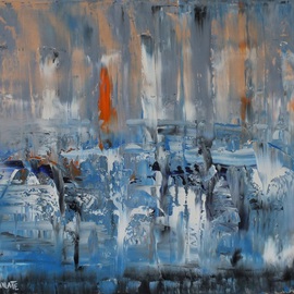 Marino Chanlatte Artwork Ocean 34, 2016 Oil Painting, Abstract Landscape