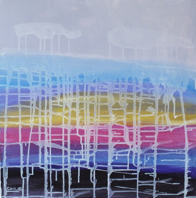 Marino Chanlatte  'The Water Grid', created in 2016, Original Pastel Oil.