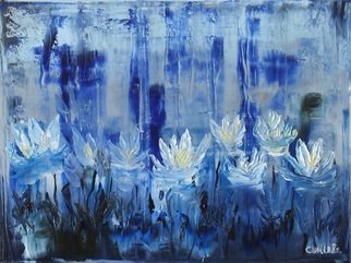 Marino Chanlatte: 'Water lilie 10', 2016 Oil Painting, Abstract Landscape.   I love to observe water lilies in the water and in the canvas, these are my water lilies. I know you will love them too. Thank you.The painting extends to the edges of the canvas. Edges of canvas are 1. 5 depth, ready to hang.Free shpping in the...