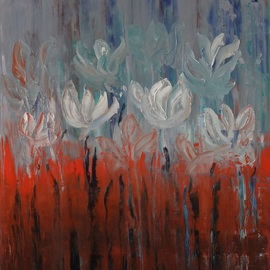 Marino Chanlatte: 'Water lilie 9', 2016 Oil Painting, Floral. Artist Description: I love to observe water lilies in the water and in the canvas, these are my water lilies. I know you will love them too. Thank you. Edges of canvas are 1. 5 depth, painted in black, ready to hang. Free shpping in the continental US. / Impressionist, water, ...