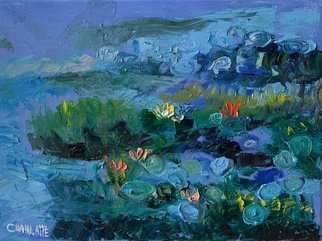Marino Chanlatte: 'water lilies 14', 2019 Oil Painting, Abstract. I love to observe water lilies in the water and in the canvas, these are my water lilies.Ready to hang. ...