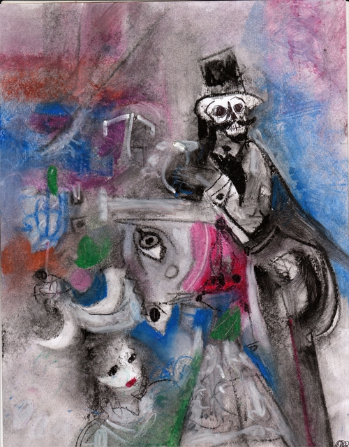 Artist Mario Ortiz Martinez. 'Interlude For Chagall' Artwork Image, Created in 2020, Original Collage. #art #artist