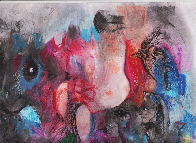 Mario Ortiz Martinez  'Nude In Dispute', created in 2019, Original Collage.