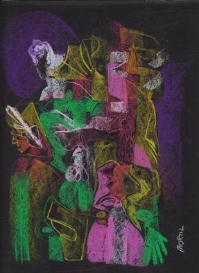 Mario Ortiz Martinez: 'pink faces', 2019 Pastel, Abstract Figurative. ALL KIND OF ELEMENTS DECORATING THIS SUGGESTIVE PAGE OF ART. COLORFUL PASTEL ON STRATHMORE ARTAGAIN COAL BLACK PAPER. THE FEAST OF IMAGINATION, PURE PLEASURE TO MANIPULATE THIS EXPRESSIVE MEDIA.  A RICH COLLECTION SUITABLE TO DECORATE THAT SPECIAL SPACE OF YOUR ROOM. ...