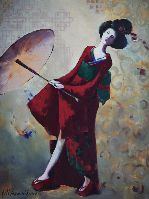 Marina Venediktova  'Fighting With A Wind', created in 2021, Original Painting Oil.