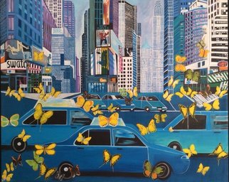 Mariya Kiyan: 'City life', 2016 Acrylic Painting, Cityscape. 170cnX140cm canvas Acrylic painting...