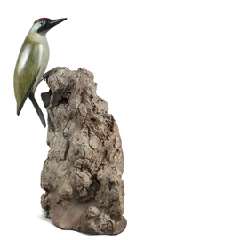 Mark Dedrie: 'green woodpecker', 2018 Bronze Sculpture, Birds. Artist Description: Green woodpecker...
