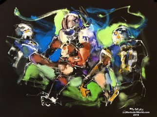 Mark Gray: 'raider football by mark gray', 2018 Oil Painting, Sports.  Raiders  Football by Mark Gray18 x24  Oil on Canvas Ph: 408- 298- 4700www. MarksArtWorld. com...