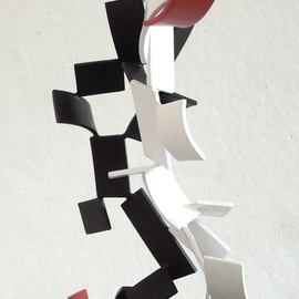 Mark Wholey: 'Red Ascending', 2012 Steel Sculpture, Abstract. Artist Description:    painted 1/ 4