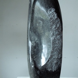 Mark Wholey: 'homage to noguchi', 2014 Granite Sculpture, Abstract. Artist Description: Isamu Noguchi loved materials and this carving honors his artwork. Each side a strong statement that also works as a unit. Black fossil stone contains little particles of primordial shell fragments. ...