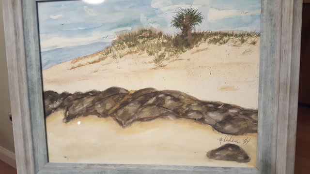 Artist Marla Dusharm. 'Hilton Head Beach' Artwork Image, Created in 2014, Original Watercolor. #art #artist
