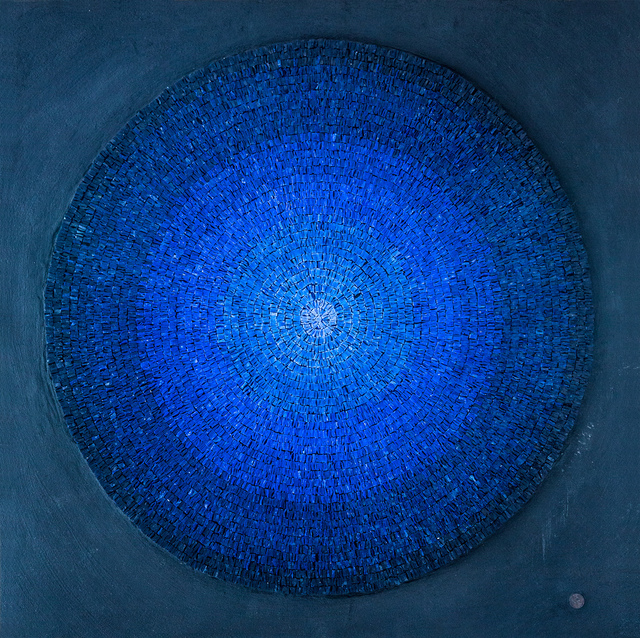 Artist Marlies Wandres. 'Feeling Blue' Artwork Image, Created in 2014, Original Mosaic. #art #artist
