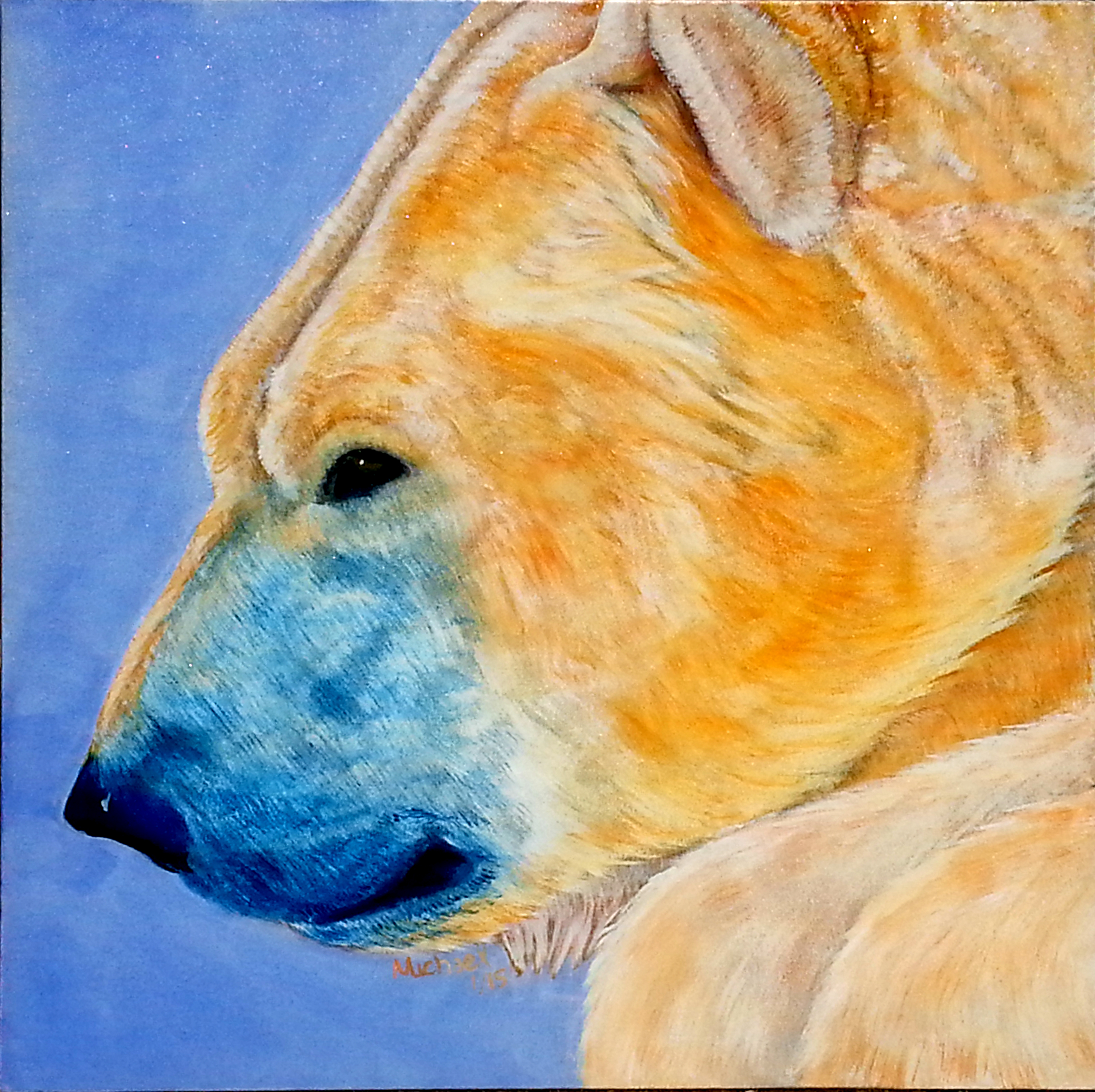 Original Acrylic painting Bear Original acrylic painting polar bear