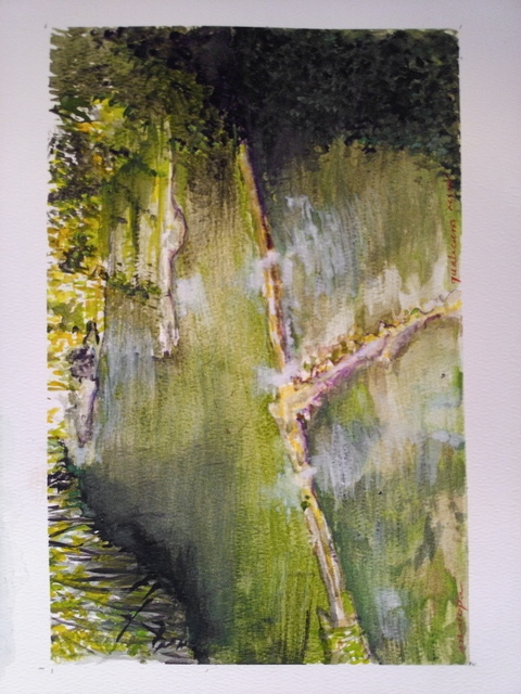 Mario Tello  'Qualicum River', created in 2020, Original Watercolor.