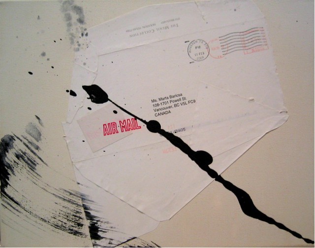 Marta Baricsa  'Envelope Paintings  Menil', created in 2006, Original Collage.