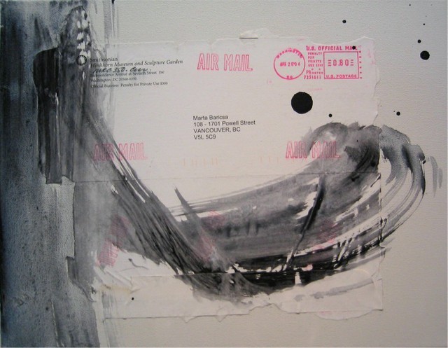 Marta Baricsa  'Envelope Paintings  Hirshhorn', created in 2006, Original Collage.